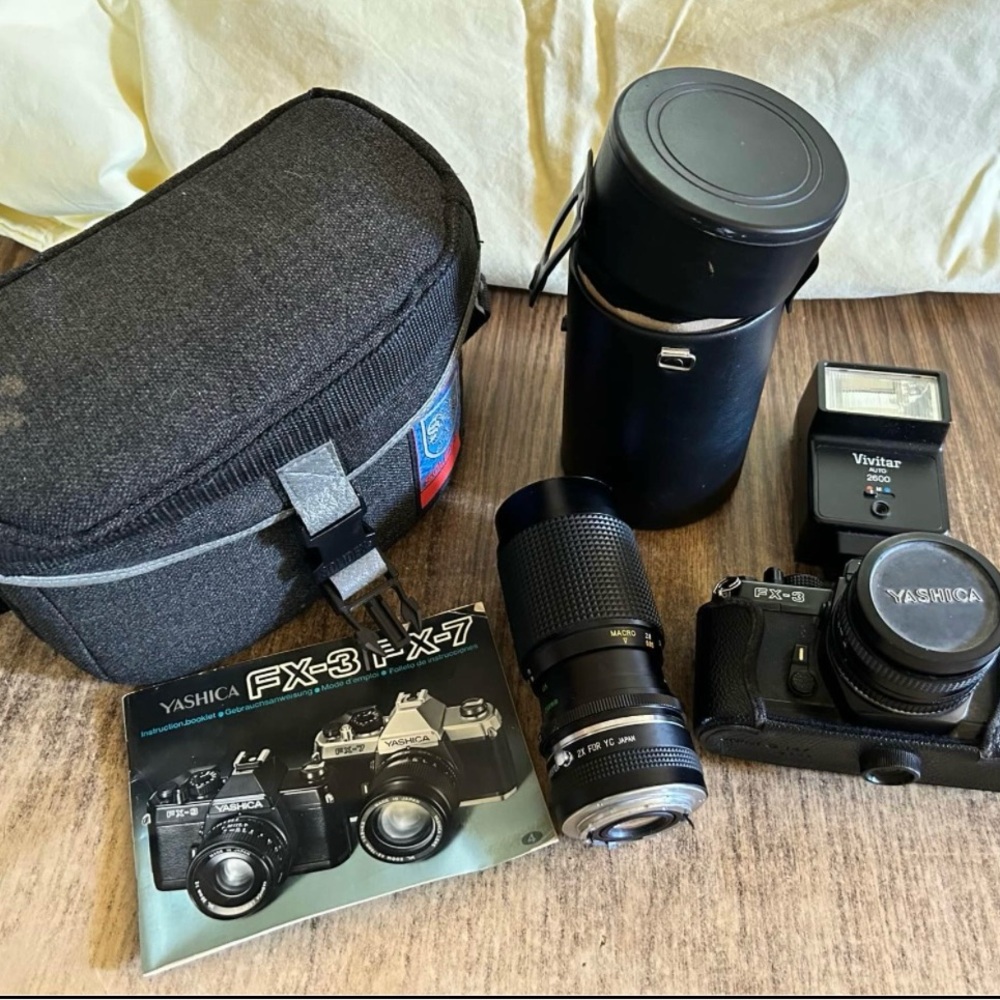 Yashica Black Camera Bag with Protective Padding